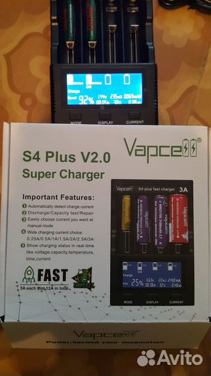 Зарядное устройство Vapcell s4 plus v2
