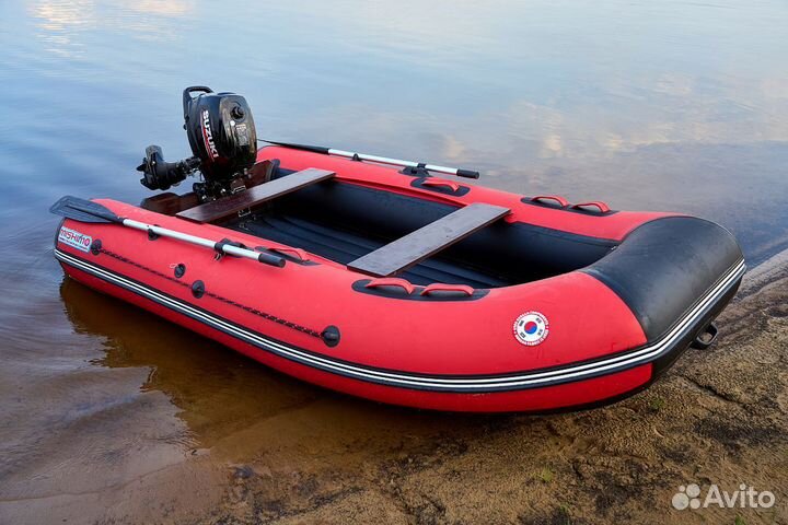 Лодка mishimo lite 320 красно-черная