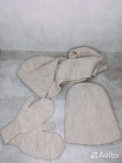 Комплект шапка+снуд+варежки