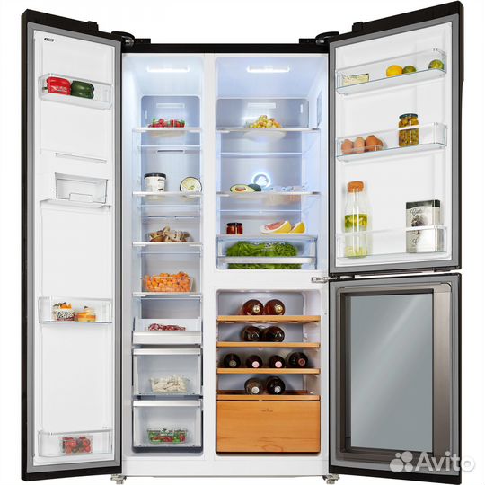 Холодильник hiberg RFS-700DX nfgb Inverter Wine с