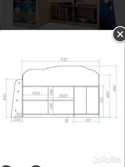 Детская кровать, кровать чердак-машинка