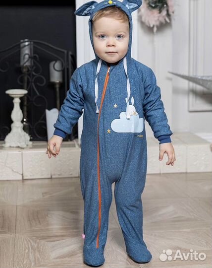 Комбинезон с ушками прогулочный