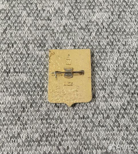 Значок времен СССР - Ташкент - Виноградные листья