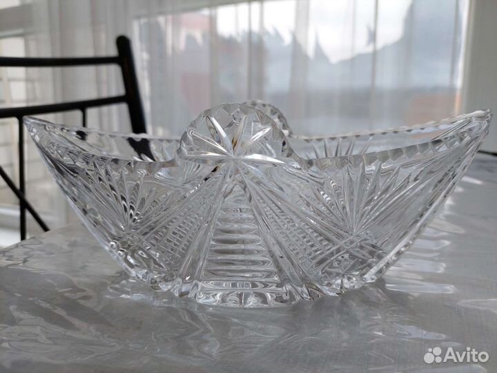 Хрустальная ваза, салатник, фруктница