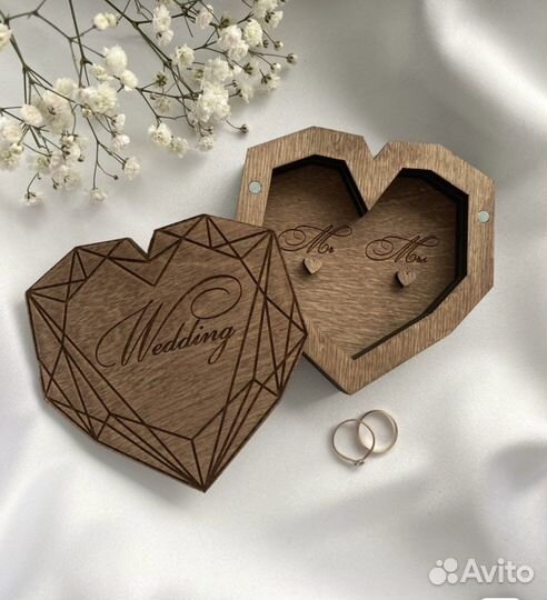 Свадебная шкатулка для обручальных колец