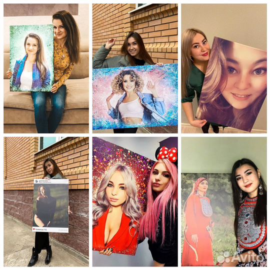 Портрет по фото на холсте в Волгограде