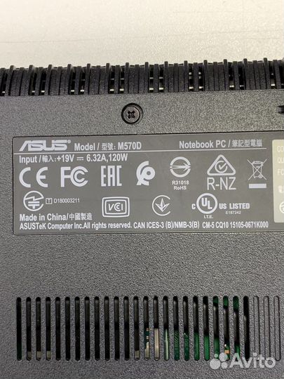 Игровой ноутбук asus M570D 8/256 GB