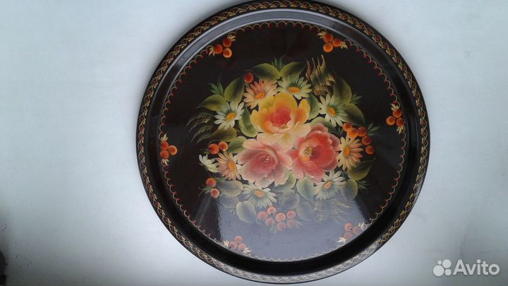 Поднос расписной СССР 36,5 см