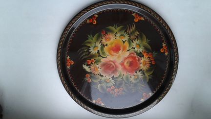 Поднос расписной СССР 36,5 см