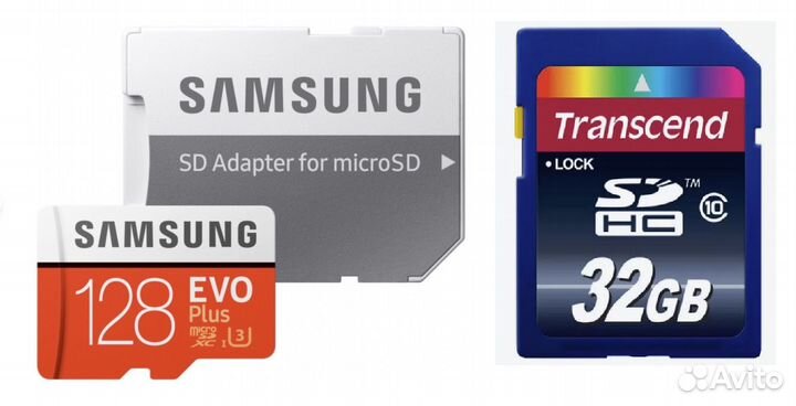 Карта памяти micro sdxc Samsung 128 Transcend 32GB