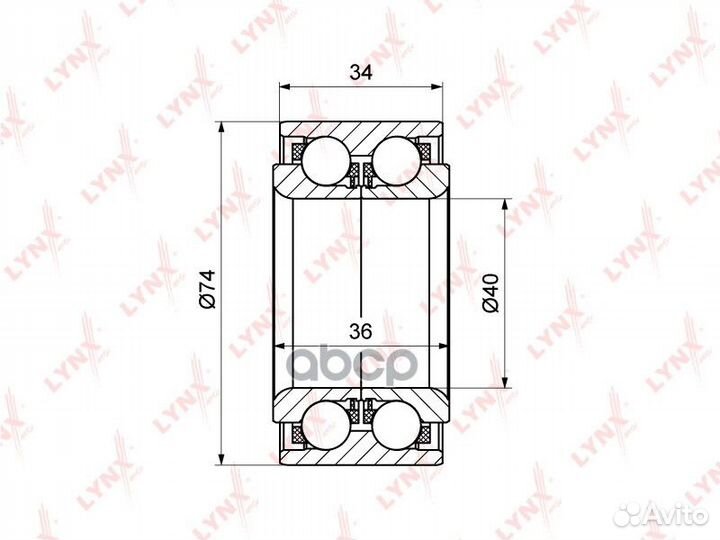 Комплект подшипника ступицы колеса перед WB