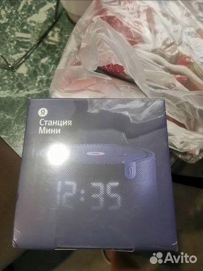 Яндекс станция мини с часами новая