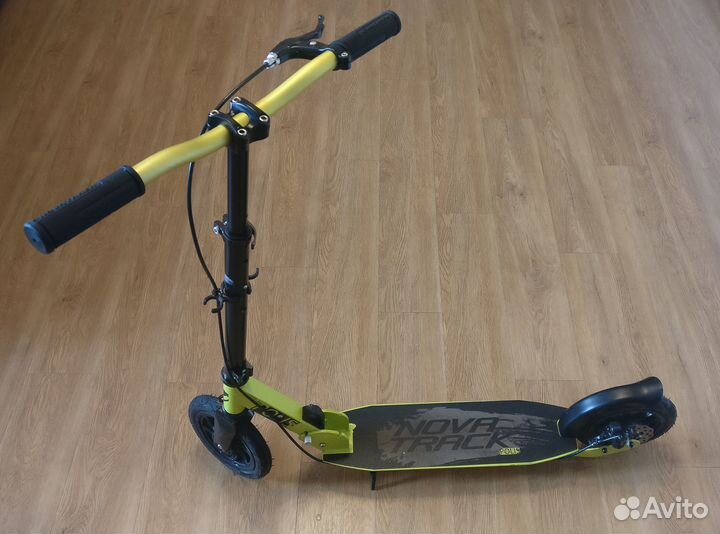 Самокат Novatrack Polis 200 Disc, зелёный