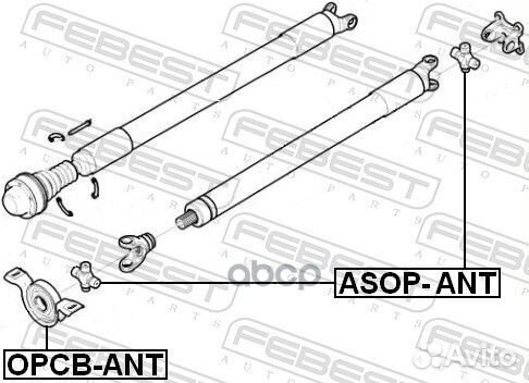 Подшипник опоры карданного вала opel antara 200