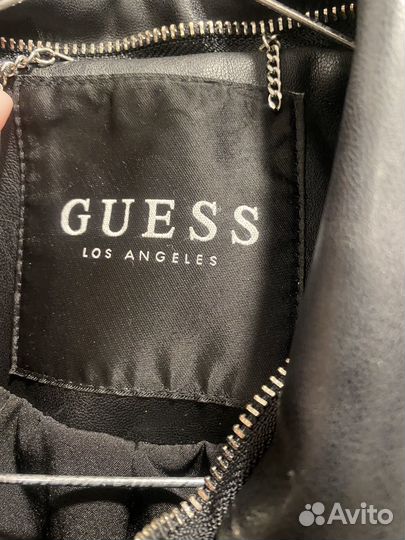 Кожаная куртка косуха Guess