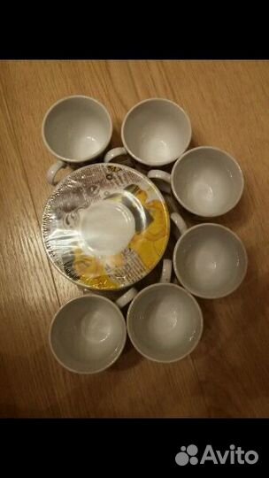 Чашки с блюдцами 6 шт