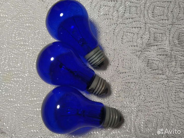 Лампа накаливания синяя для прогревания СССР