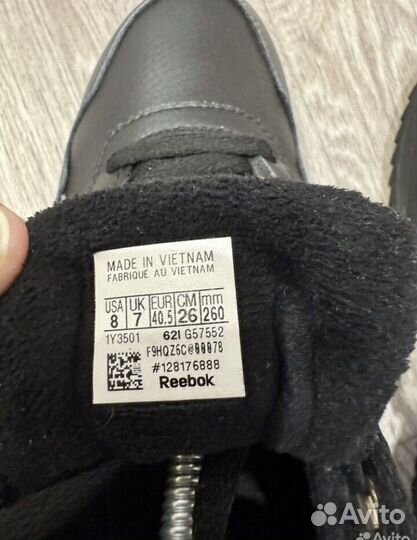 Кроссовки зимние reebok 40