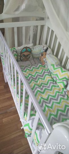 Бортики подушки в кроватку