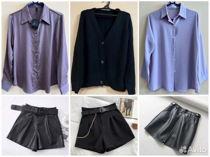 Новая женская одежда (кардиган/блузки/шорты/юбка)