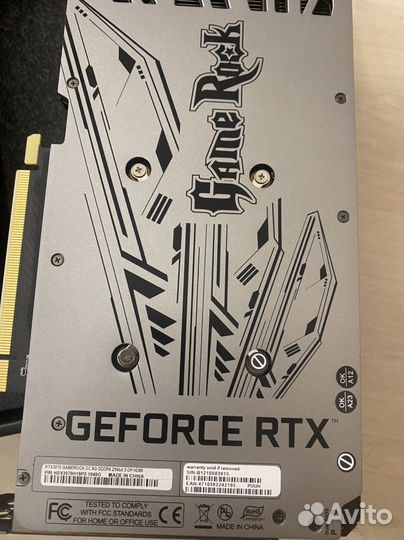 Видеокарта Palit GeForce RTX3070 GameRock OC 8gb