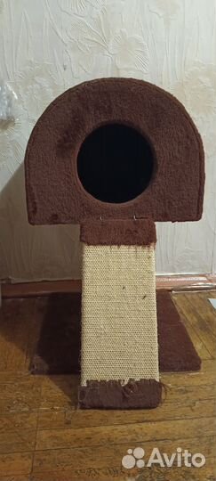 Когтеточка домик для кошки бу