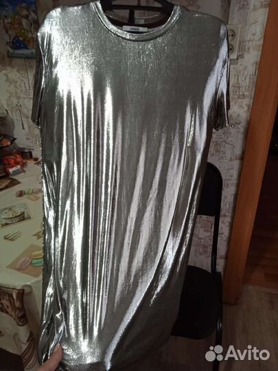 Диско ткань туника или мини- платье