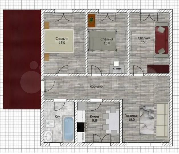 Дом 92 м² на участке 11 сот.