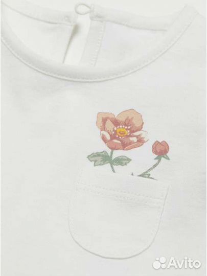 Новое H&M Комплект футболка+шорты/буфы+панамка 86