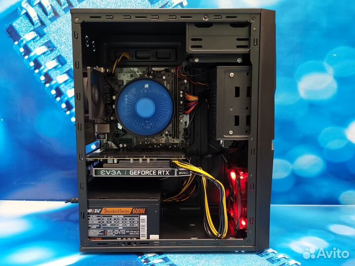 Игровой пк ryzen 5 1600/rtx2060/16/256+500