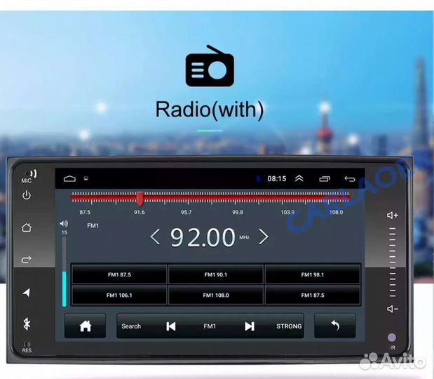 Магнитола Андроид. Toyota 200/100mm. 1/16 Память