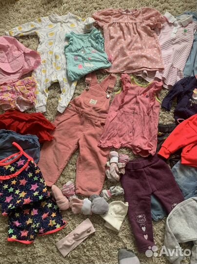 Пакет вещей на девочку 68-74-80