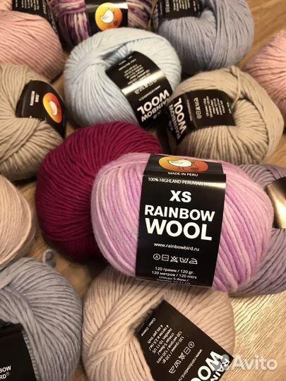 Пряжа rainbow wool xs