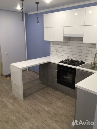 Кухонный гарнитур. Кухня с барной стойкой ксп:4187