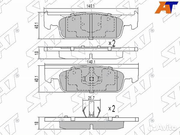 Колодки тормозные Передние dacia logan
