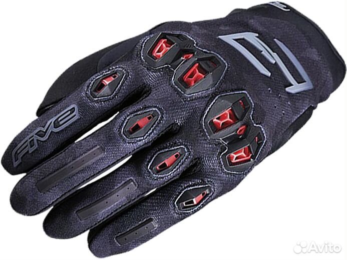 Мотоперчатки five stunt EVO 2 camo black/red 9/M
