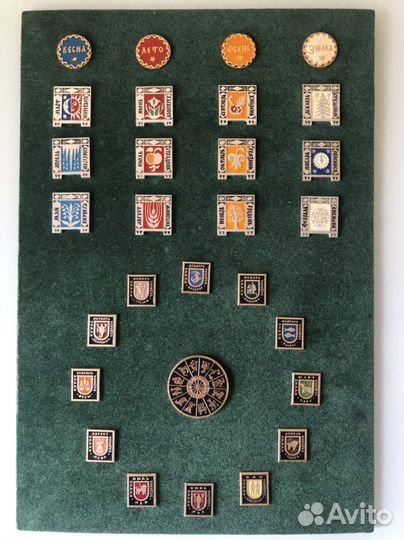 Наборы значков Времена года, Месяцы,Знаки зодиака