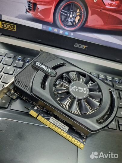 Видеокарта Palit GTX 1650 StormX 4Gb на гарантии