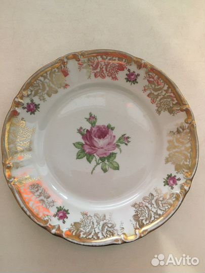 Тарелка гдр роза 5 штук