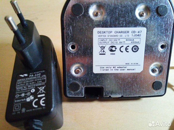 Vertex standard VAC-20, VAC-10, NC-76C зарядники
