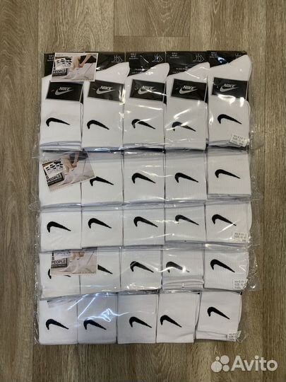 Белые носки nike длинные