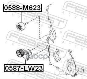 Ролик натяжной 0587-LW23 0587-LW23 Febest