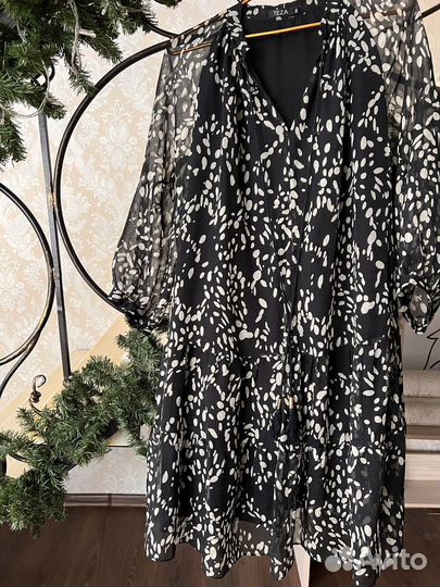 Шифоновое платье 50-52