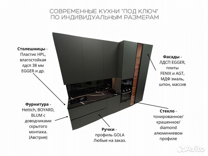 Кухонный гарнитур Берген на заказ