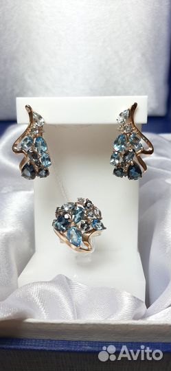 Золотые комплекты с топазами