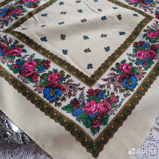 Винтажный платок люрекс