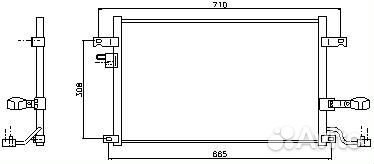 Радиатор кондиционера Chevrolet Lacetti седан