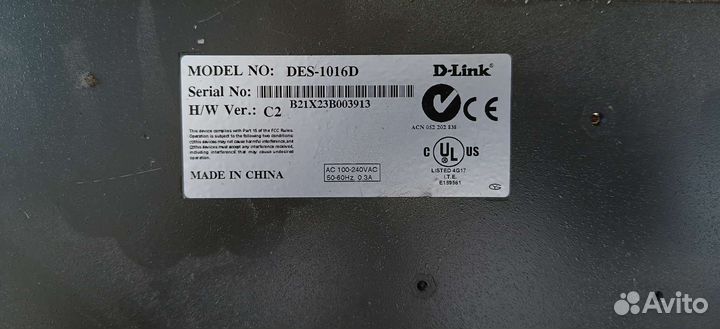 Коммутатор D-Link DES-1016D