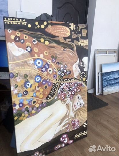 Картина копия Климт маслом на холсте. На заказ