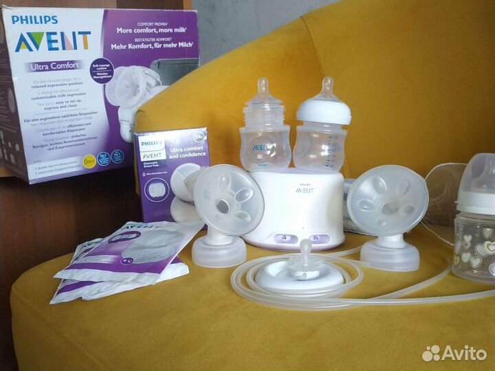 Двойной молокоотсос philips avent